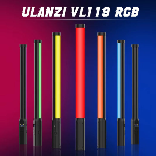VL119 Handheld RGB Colorful Stick Light 19.68 Inch Handheld LED Light Wand CRI 95+ 2500K-9000K Photography Studio Lamp