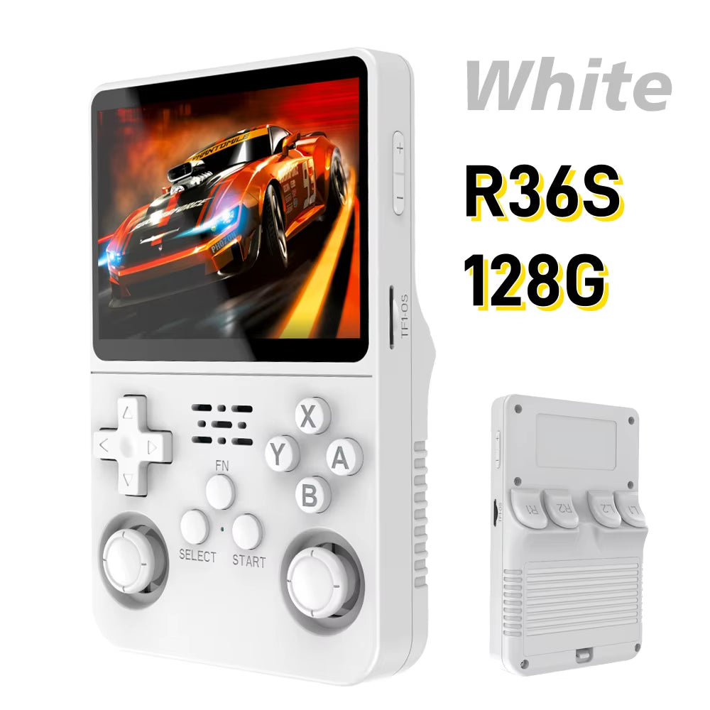 R36S Retro Handheld Video Game Console ARKOS System 3.5 Inch IPS Screen Classic Portable Pocket Video Player 128G Games Boy Gift