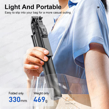 Tripod for Smartphone Light Camera,Tripods Stand with Wireless Bluetooth,Selfie Stick Brackets with Phone Holder for Vlog/Video