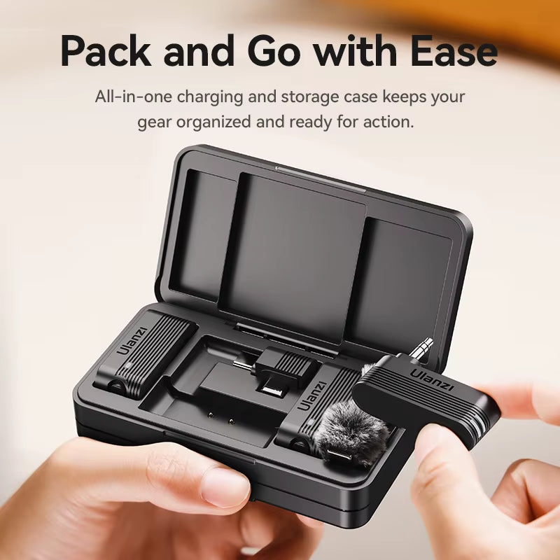 A100 Wireless Microphone Lavalier MIC for Iphone 16 15 Pro（Max） Camera Sound Recording Real-Time Monitoring J12 Upgrade