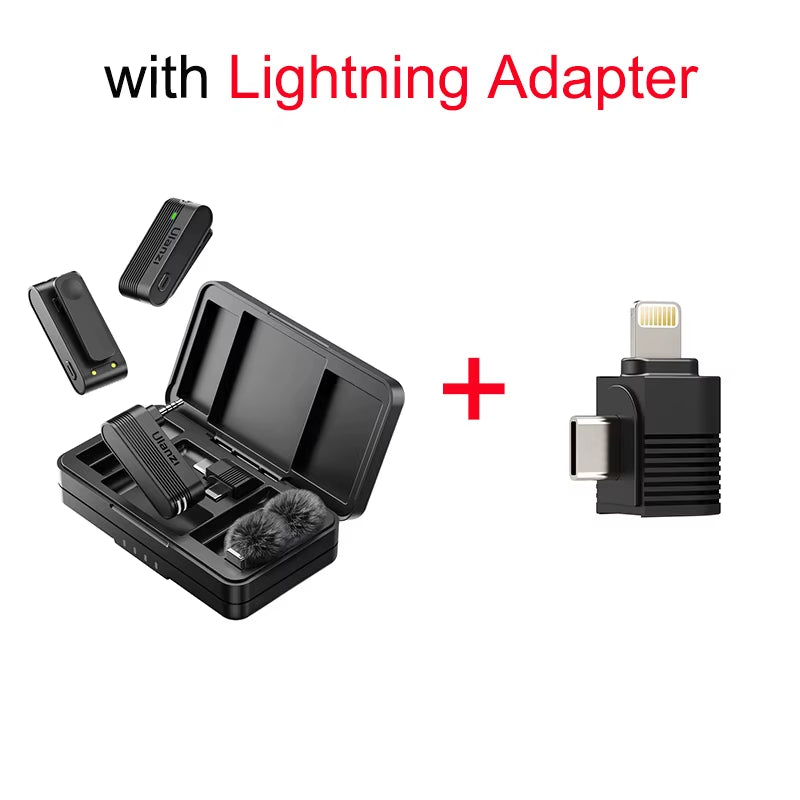 A100 Wireless Microphone Lavalier MIC for Iphone 16 15 Pro（Max） Camera Sound Recording Real-Time Monitoring J12 Upgrade