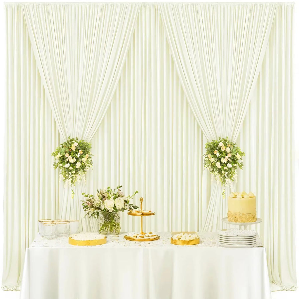 2PCS Sage Green Backdrop Curtain for Party Wedding Wrinkle Free Photo Curtains Backdrop Drapes Fabric Decoration for Baby Shower