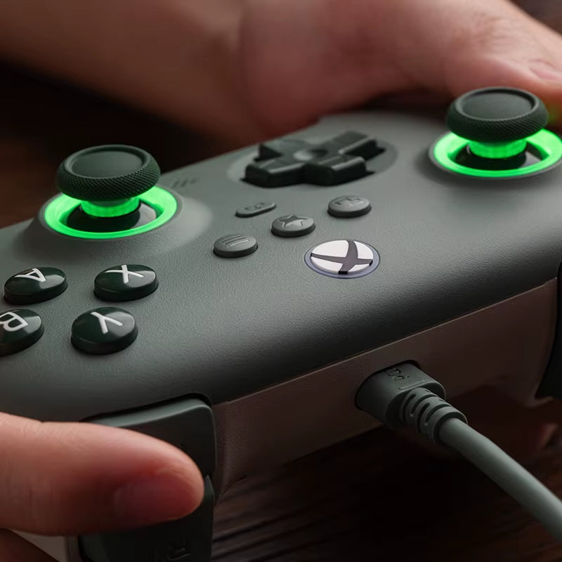 8Bitdo Ultimate C Wired Gaming Controller for Xbox, RGB Lighting Fire Ring and Hall Effect Joysticks, Windows 10/11