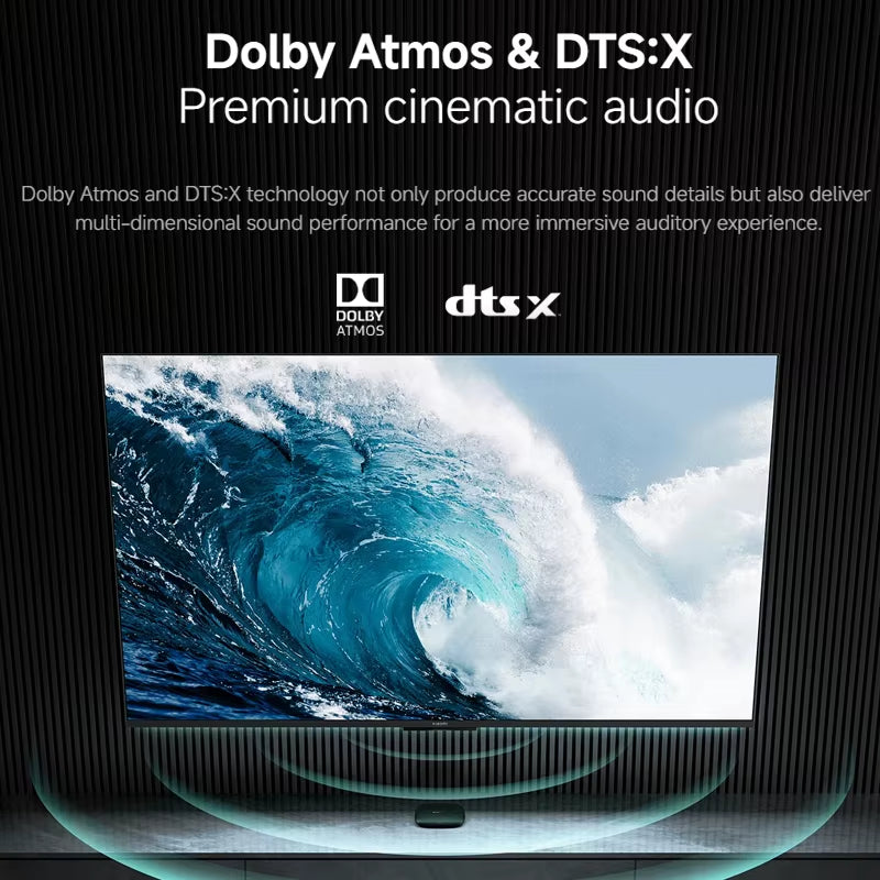 【Brand+】 TV Box S 3Rd Gen 4K Ultra HD Bluetooth 5.2 Wifi6 32GB ROM Google TV Google Assistant Smart Media Player