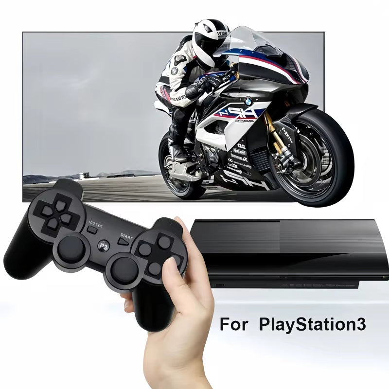 Wireless Bluetooth Gamepad for PS3 - SIXAXIS Motion Controller with USB Charging Cable, Compatible with Sony Playstation 3