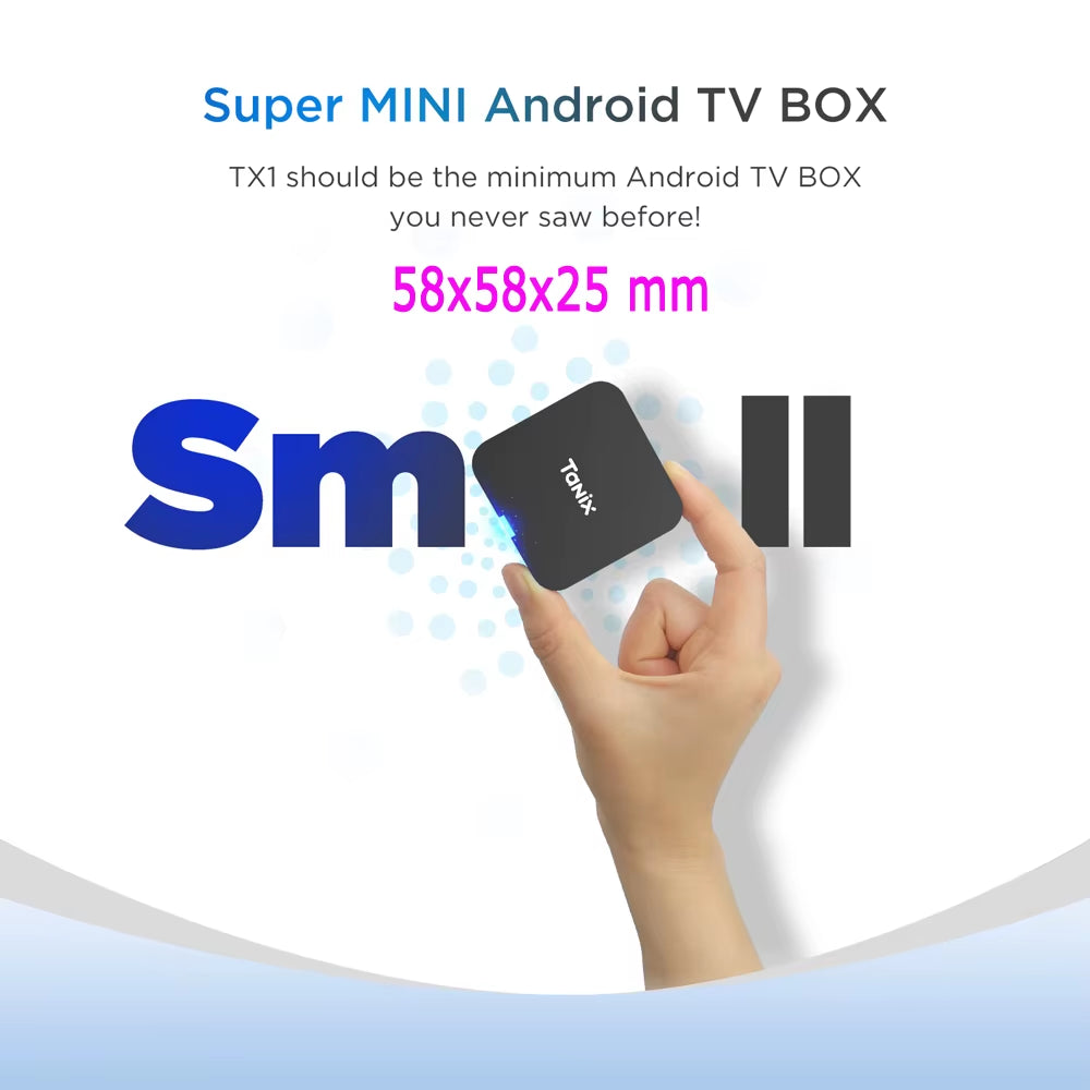 TX1 Android 10 TV Box 2.4G WIFI 4K HDR 3D 8GB 16GB Allwinner H313 Quad Core Global Media Player DC 5V/2A