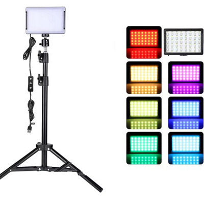 70-LED USB video light kit with tripod stand and color filters for streaming photography and video