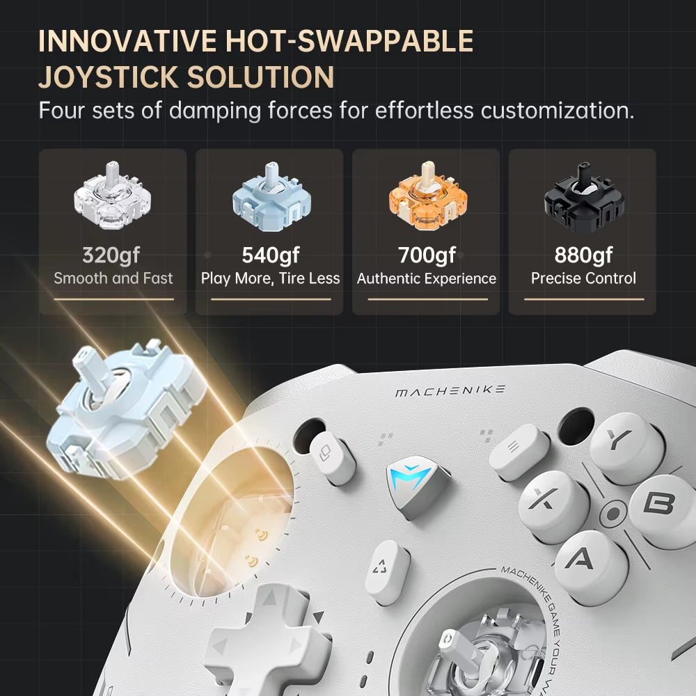Machenike G5Pro V2 Wireless Gaming Controller for Pc/Ns/Mobile Hot-Swaptable Joystick 1000Hz Polling Rate with RGB Charging Dock