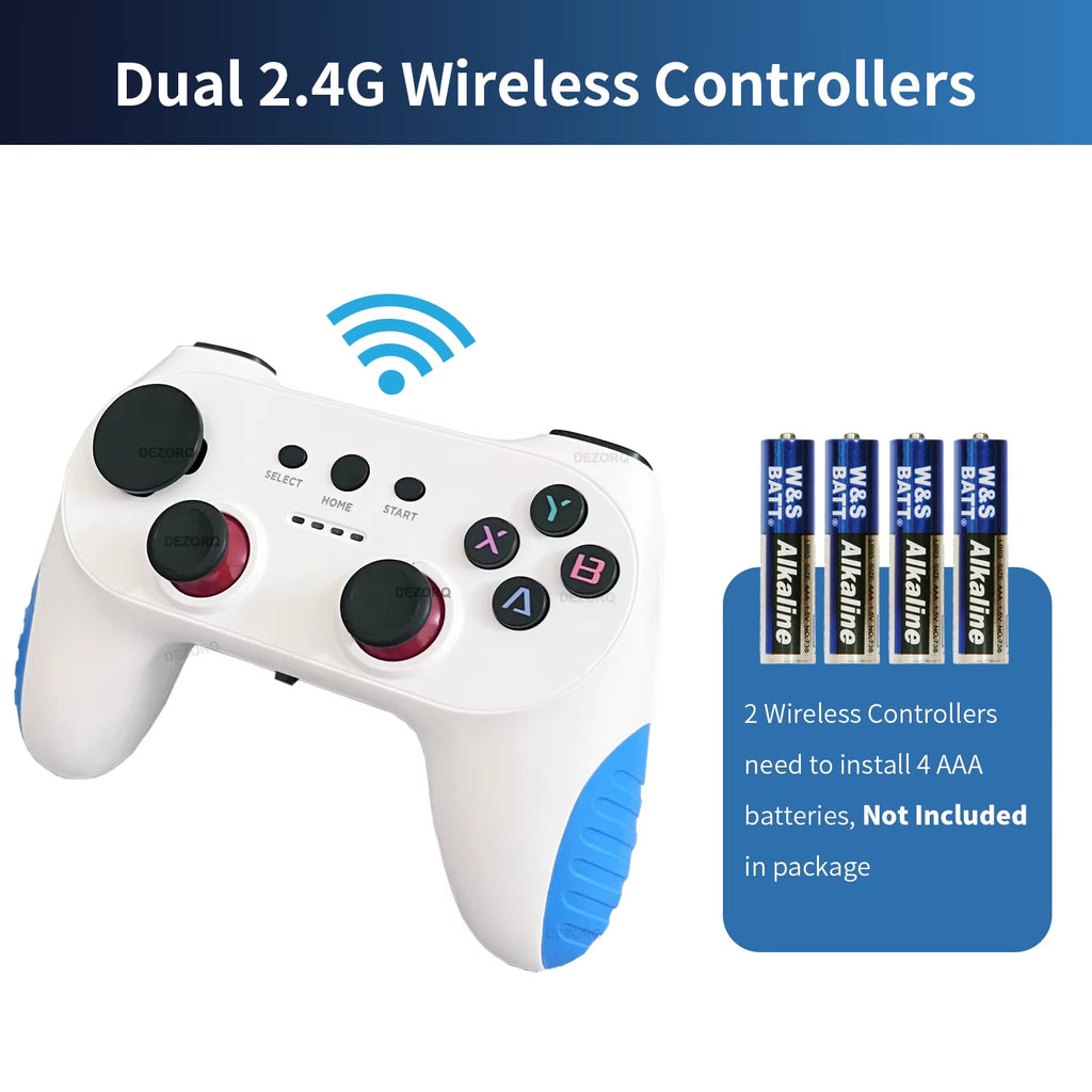 128G X10 PRO Gamestick 4K HD TV Video Game Console 3D Games 40+Simulators S905 X 3 Retro Games Dual 2.4G Controller