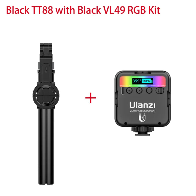 TT88 1.44M Overhead Selfie Stick Phone Tripod with Magnetic Clamp Wireless Remote Extension Tripod for Livestreaming Vlog