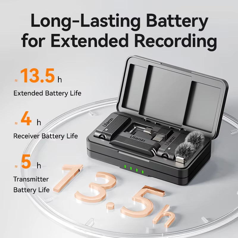 A100 Wireless Microphone Lavalier MIC for Iphone 16 15 Pro（Max） Camera Sound Recording Real-Time Monitoring J12 Upgrade