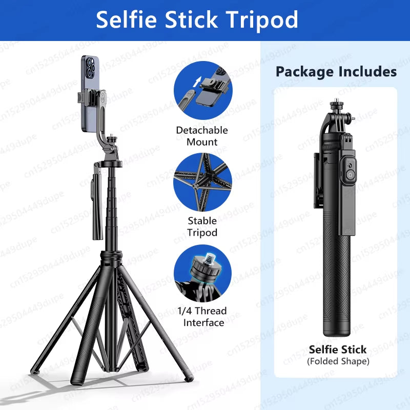 Tripod for Smartphone Light Camera,Tripods Stand with Wireless Bluetooth,Selfie Stick Brackets with Phone Holder for Vlog/Video