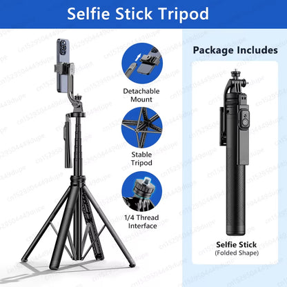Tripod for Smartphone Light Camera,Tripods Stand with Wireless Bluetooth,Selfie Stick Brackets with Phone Holder for Vlog/Video
