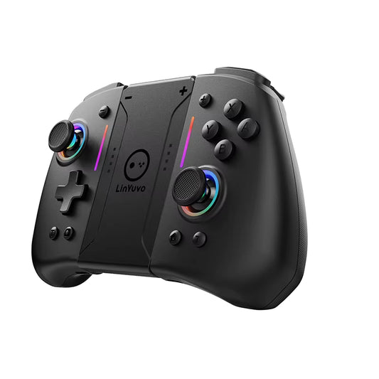 Linyuvo KS42 Meteor Light Wireless Joy-Pad with 8 Color RGB Lights for Switch/Lite/Oled, with Programmable,,Turbo & Vibration