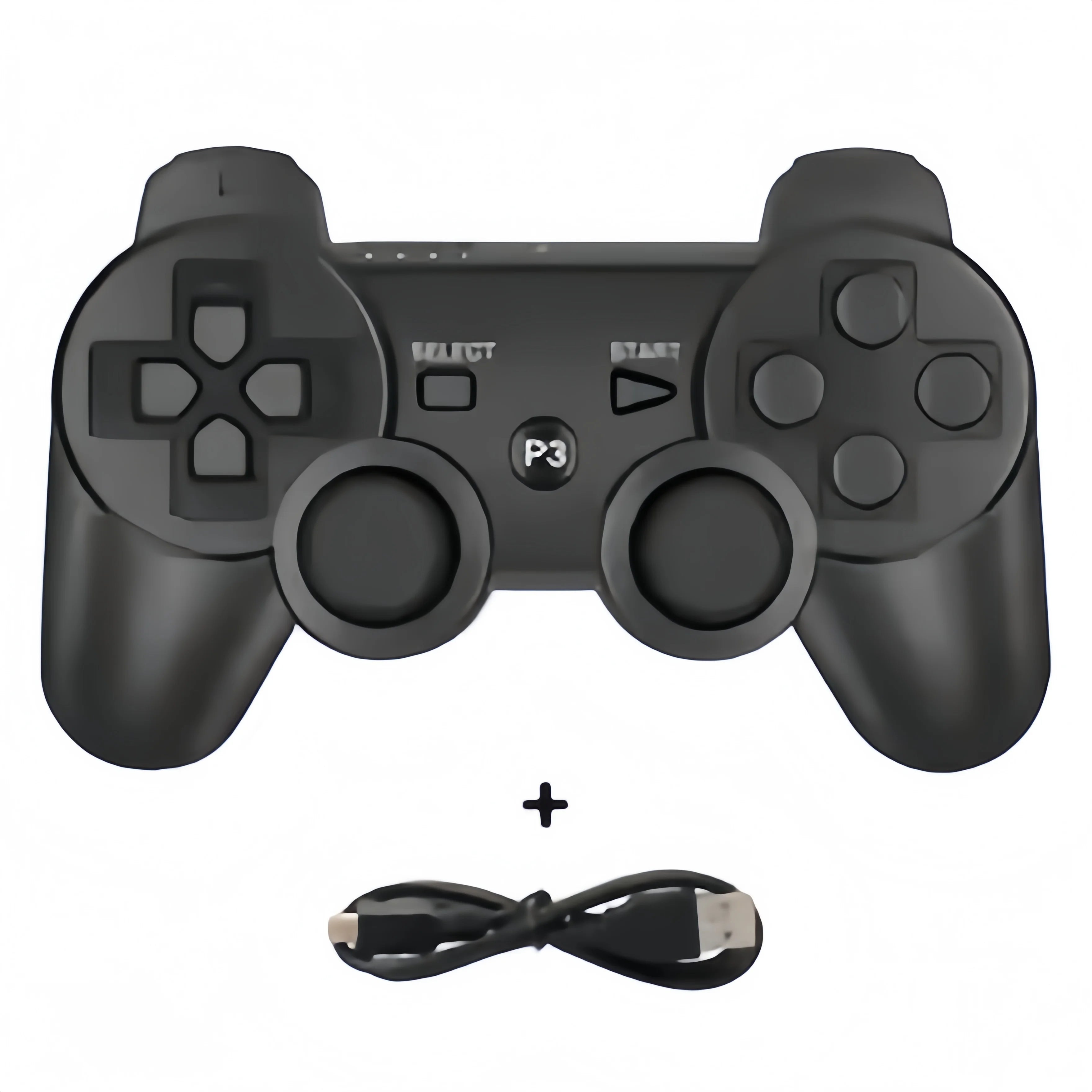 Wireless Bluetooth Gamepad for PS3 - SIXAXIS Motion Controller with USB Charging Cable, Compatible with Sony Playstation 3