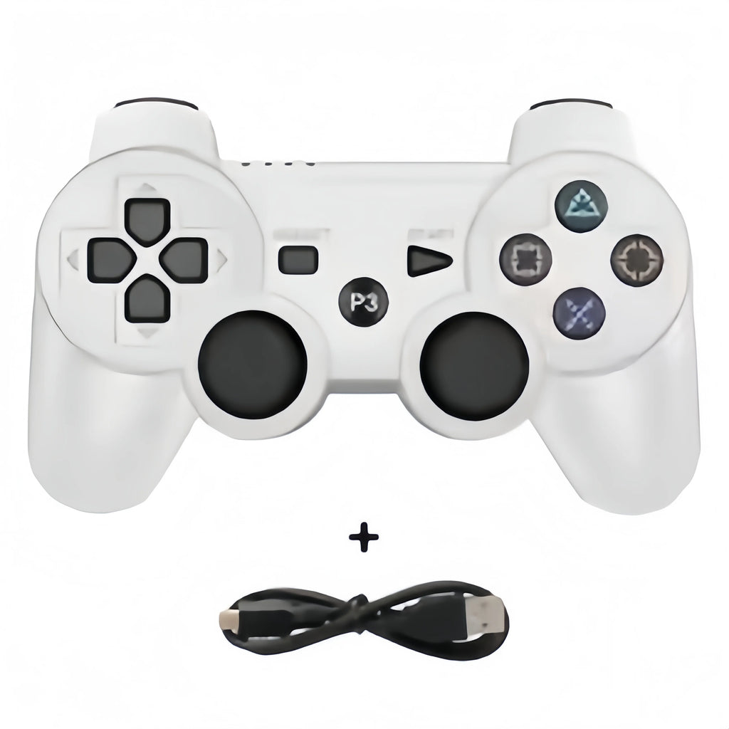 Wireless Bluetooth Gamepad for PS3 - SIXAXIS Motion Controller with USB Charging Cable, Compatible with Sony Playstation 3