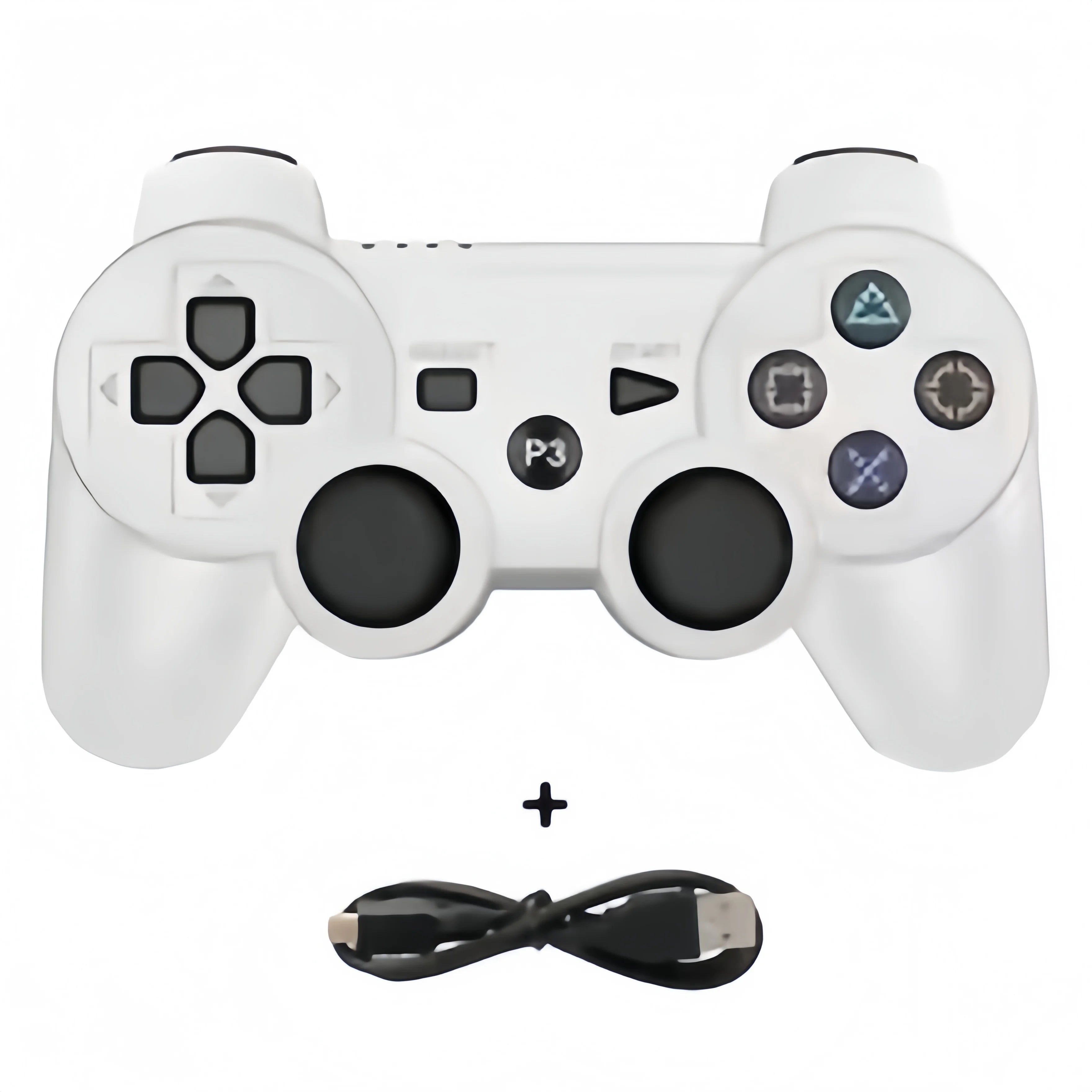 Wireless Bluetooth Gamepad for PS3 - SIXAXIS Motion Controller with USB Charging Cable, Compatible with Sony Playstation 3