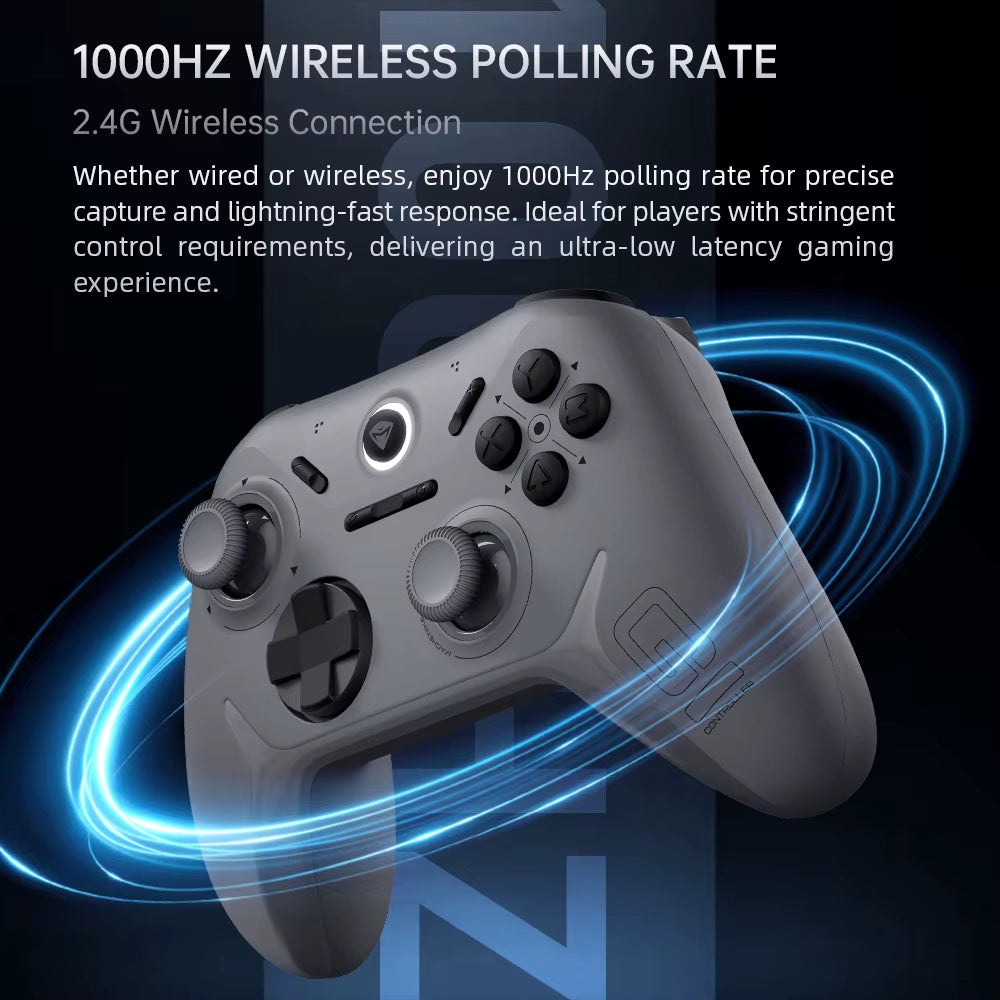 MACHENIKE G1 Wireless Gaming Controller with 1K Polling Rate Hall Effect Trigger Joystick for Nintendo Switch PC Ios Android