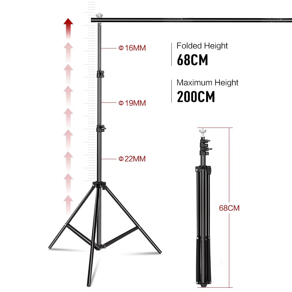 SH Photography Background Stand Photo Studio Green Screen Backdrops Chromakey Support System Frame Chroma Video with Carry Bag