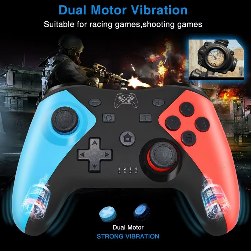 Wireless Bluetooth Controller for Nintendo Switch 2/Switch Pro Gamepad Compatible Switch Pro/Oled/Lite/Pc/Android Joystick