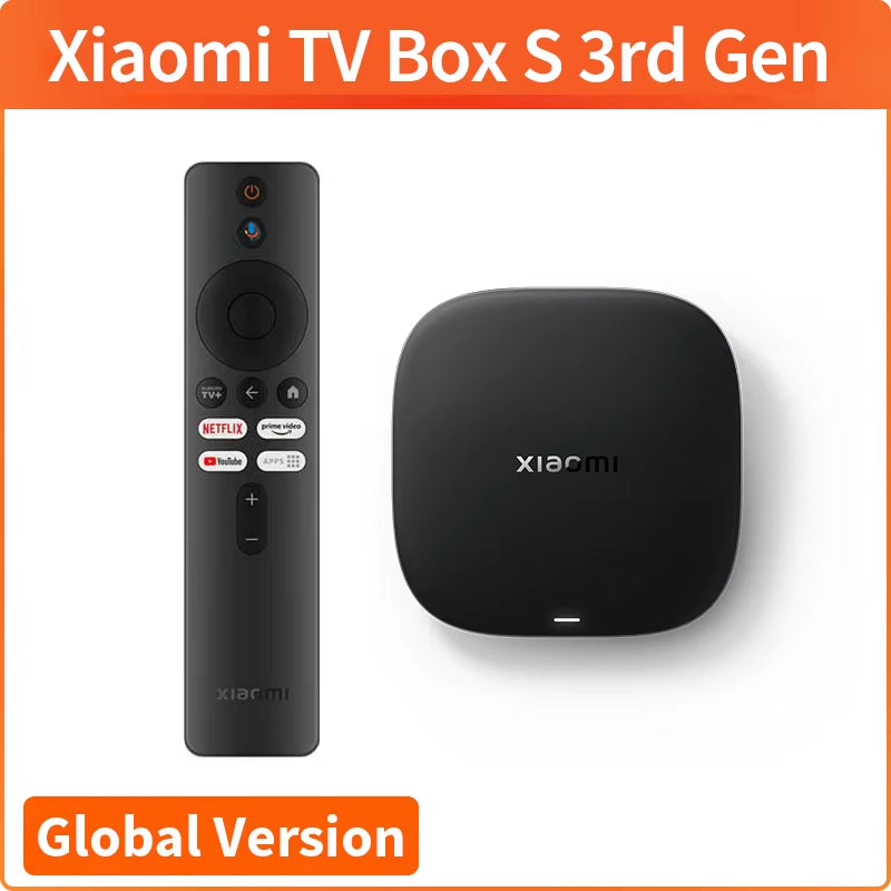 【Brand+】 TV Box S 3Rd Gen 4K Ultra HD Bluetooth 5.2 Wifi6 32GB ROM Google TV Google Assistant Smart Media Player