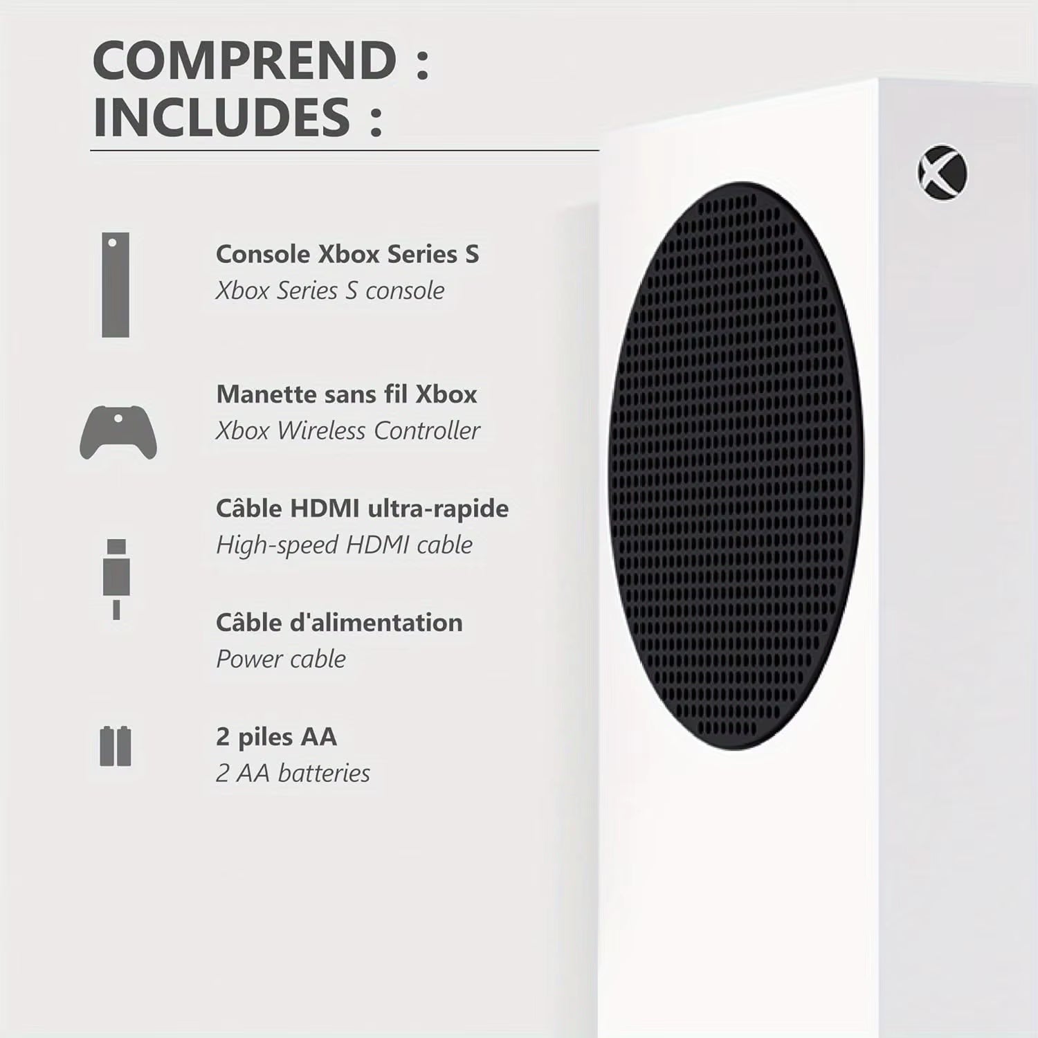 Xbox Series S 512GB All-Digital Console by  – Compact Next-Gen Gaming, High-Speed Load Times – White