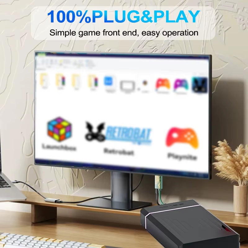 3TB Portable Gaming HDD Hyperspin/Launchbox/Retrobat/Playnite Retro Game Console with 20000 Games for Ps3/Ps2/Ps1/Psp/Switch/Wii