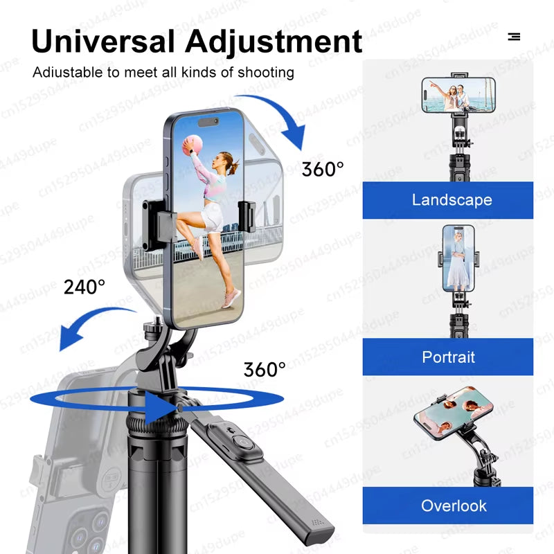Tripod for Smartphone Light Camera,Tripods Stand with Wireless Bluetooth,Selfie Stick Brackets with Phone Holder for Vlog/Video