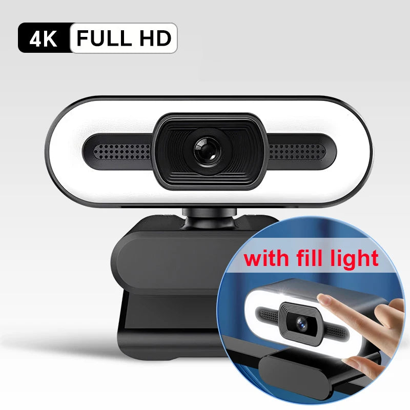 4K Webcam Video Camera 2K Autofocus Streaming Web Cam with Microphone Full HD 1080P Webcams for Pc/Computer/Laptop