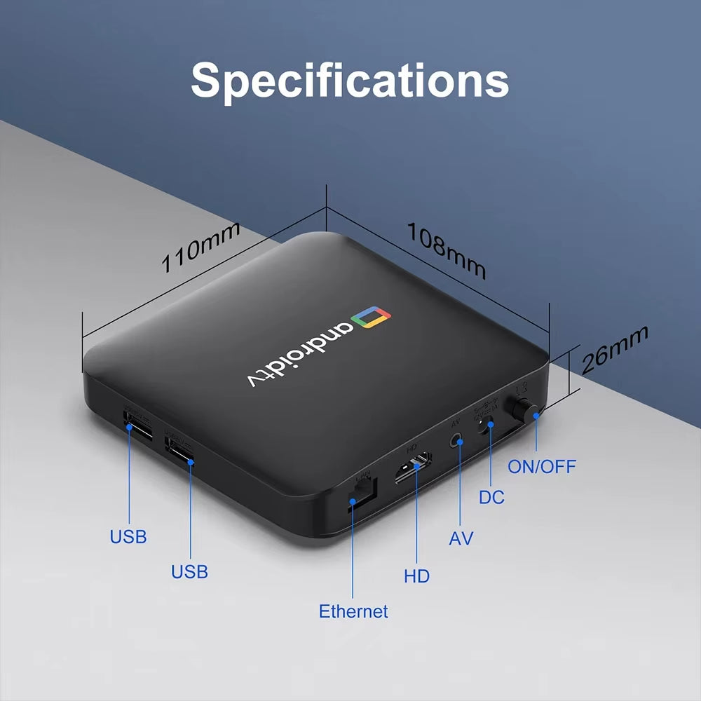 TV Box H96 MAX S905L3 Android 14.0 Set-Top Box BT Remote Control 4K Quad Core Media Player Home Smart Set Top TV Box 2GB 8GB