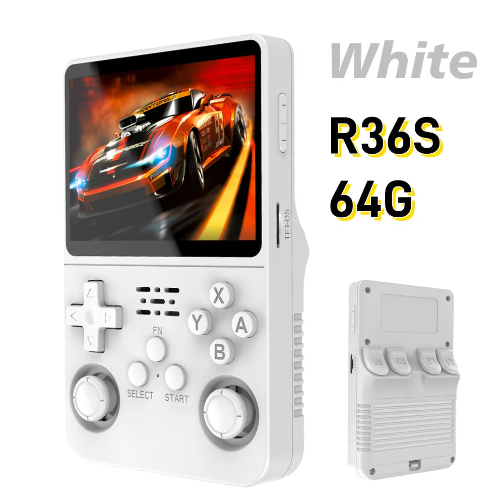 R36S Retro Handheld Video Game Console ARKOS System 3.5 Inch IPS Screen Classic Portable Pocket Video Player 128G Games Boy Gift