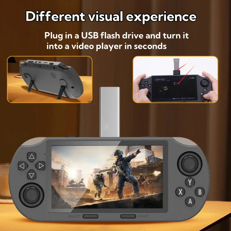 SF3000HD Retro Handheld Video Game Console Linux System 4.5 Inch 854*480 IPS Screen 3000Mah Portable Pocket Player Games SF3000