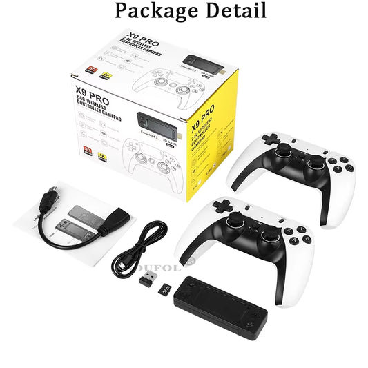 X9 PRO Retro Game Stick 4K TV HD Video Game Console 256G 50000 Games for PS1/PSP/SFC/N64 Emulator 3D Classic Games