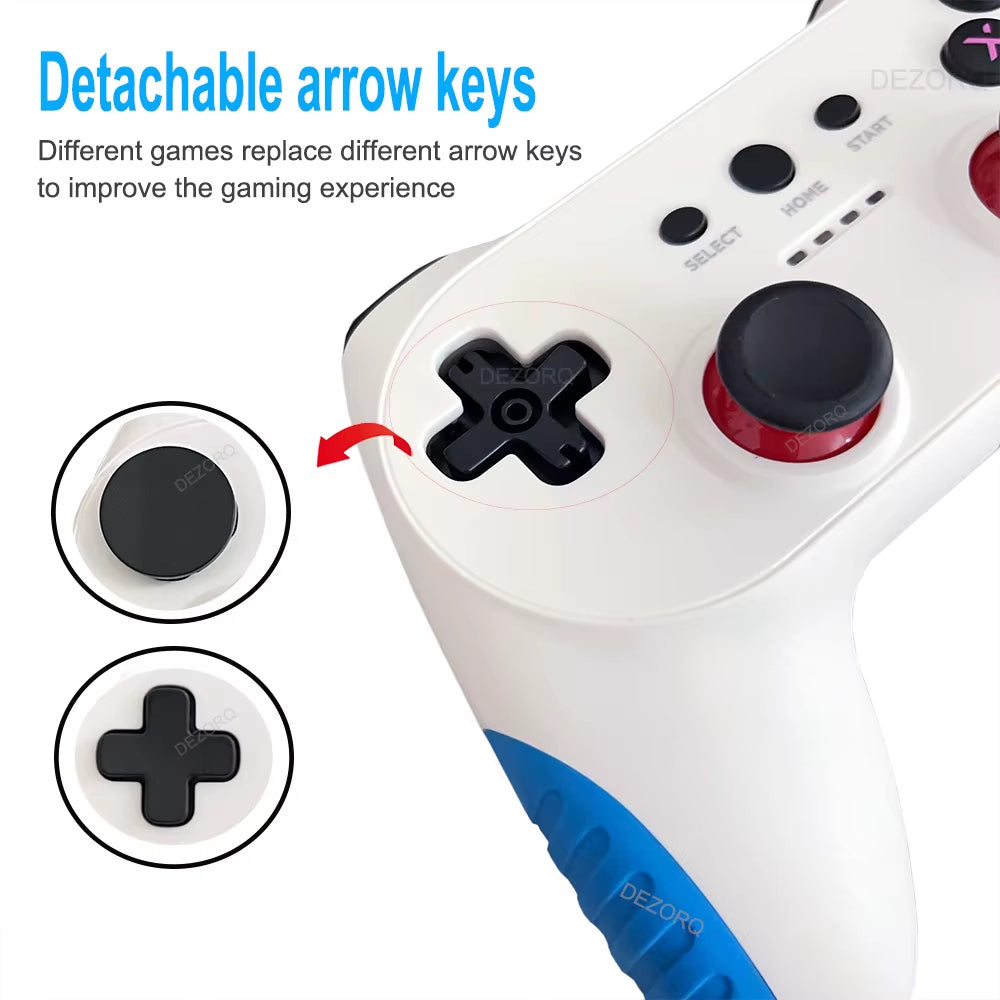 128G X10 PRO Gamestick 4K HD TV Video Game Console 3D Games 40+Simulators S905 X 3 Retro Games Dual 2.4G Controller