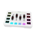 FIFINE AmpliGame SC3 RGB gaming and streaming audio mixer in white